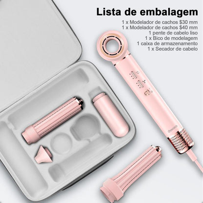 GOKOCO Secador de Cabelo Profissional 5 em 1 * 1400W 120.000 RPM