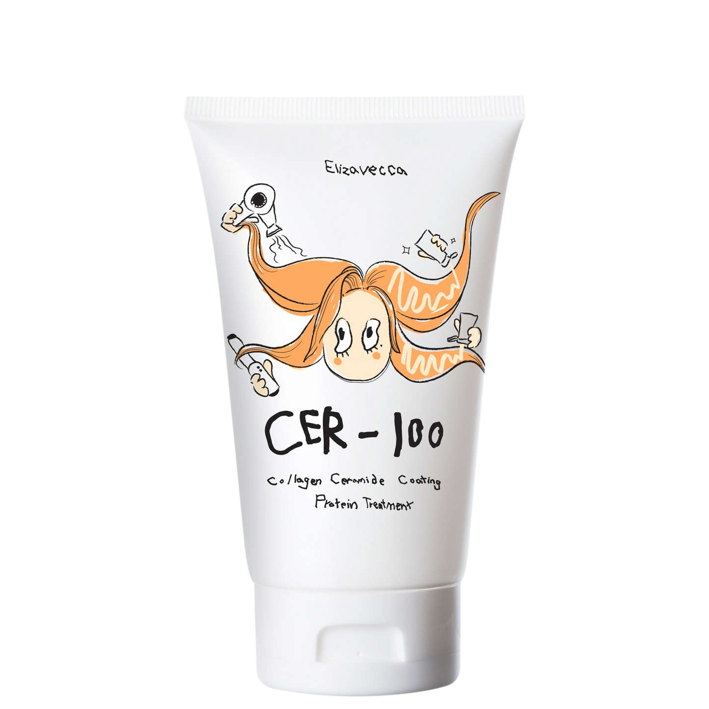 Elizavecca CER-100 Tratamento Proteico com Colágeno e Ceramidas - Máscara Capilar 100ml