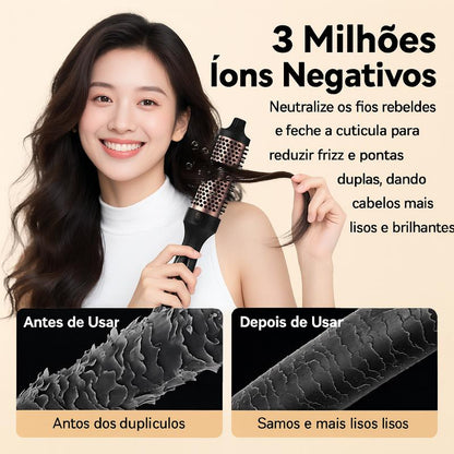 Escova Modeladora GOKOCO 38mm Íons Negativos, 9 Temperaturas, Cerâmica