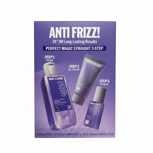 Mise en Scène - Mini Trio Magic Straight (Shampoo 140ml + Tratamento 30ml + Sérum 15ml)